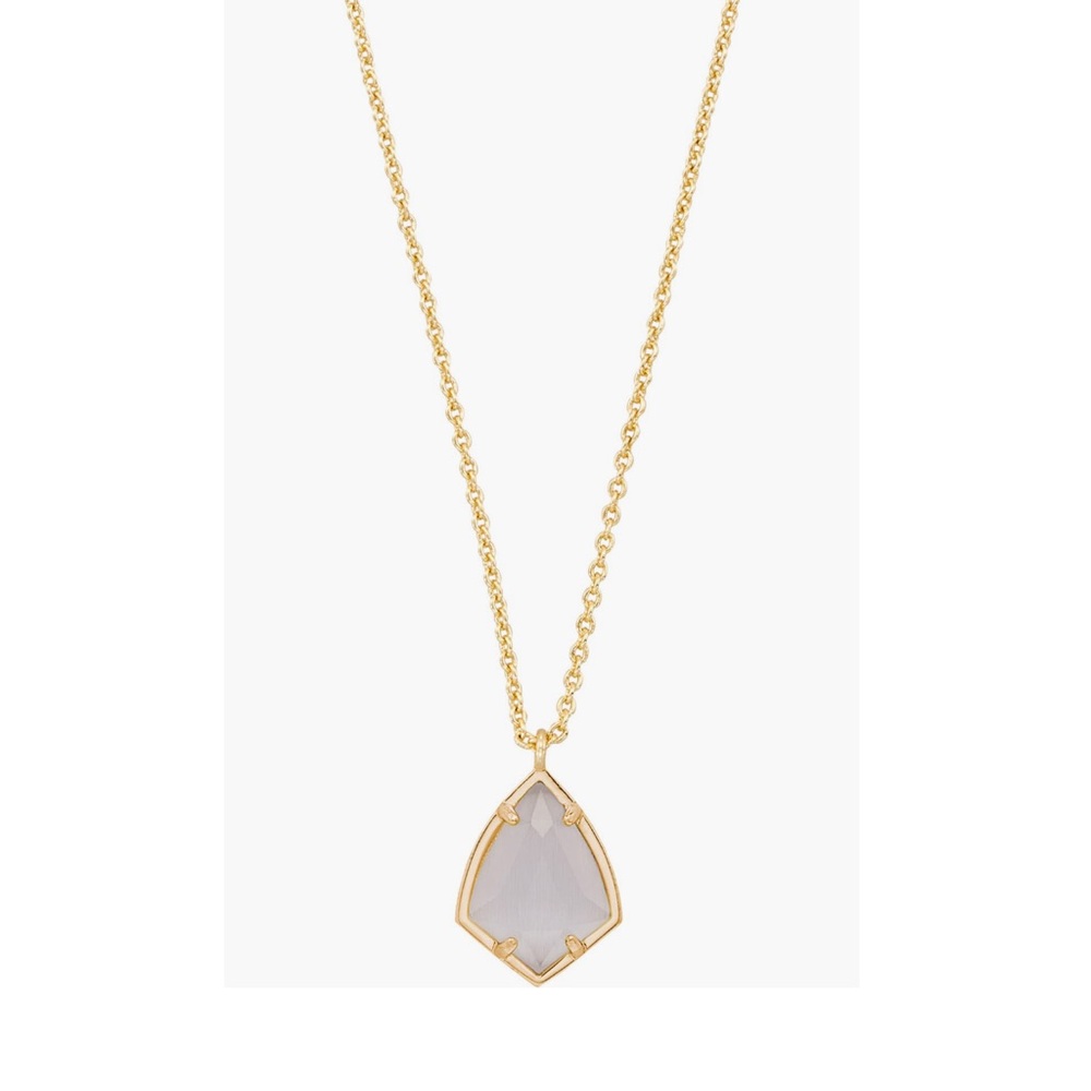 Kendra Scott ‘Cory’ Semiprecious Stone Cat’s Eye and 14K Gold Plated Necklace
